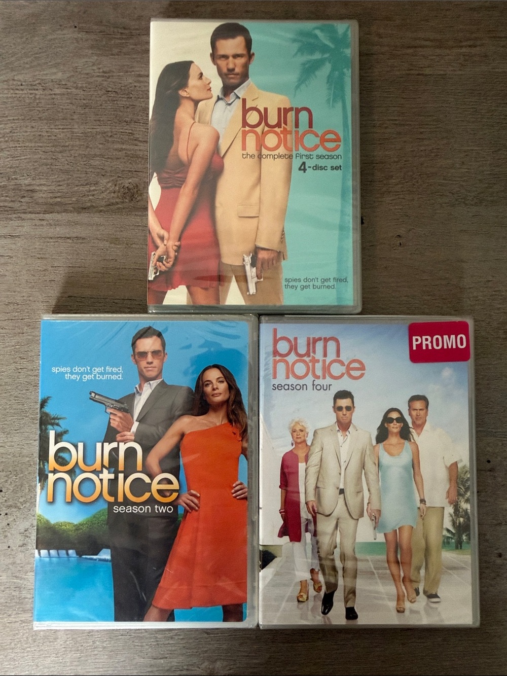 Burn Notice Complete Seasons 1-4 DVD Set - Mixed Color Cover Art